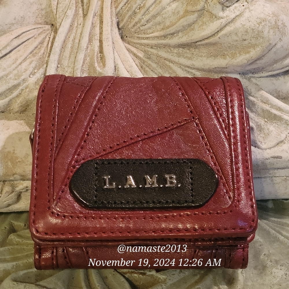 L.A.M.B. Trifold Leather Wallet Luxury Vintage Designer Celebrity #61